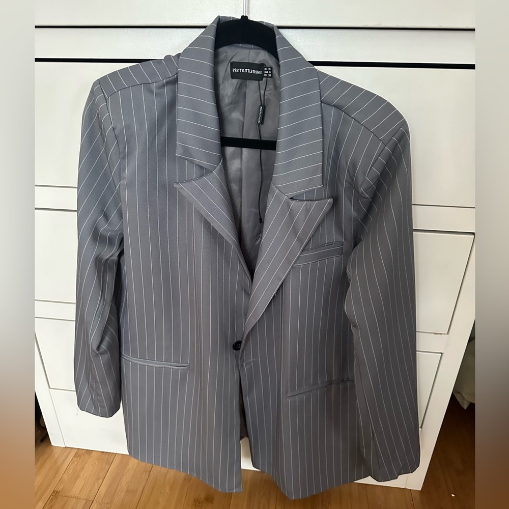 PLT Oversized Blue Dad Blazer, Brand New, Size 6